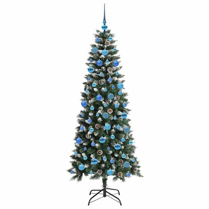 vidaXL Sapin de Noël artificiel avec 300 LED et support Vert 180 cm