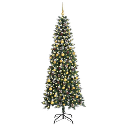 vidaXL Sapin de Noël artificiel avec 300 LED et support vert 210 cm