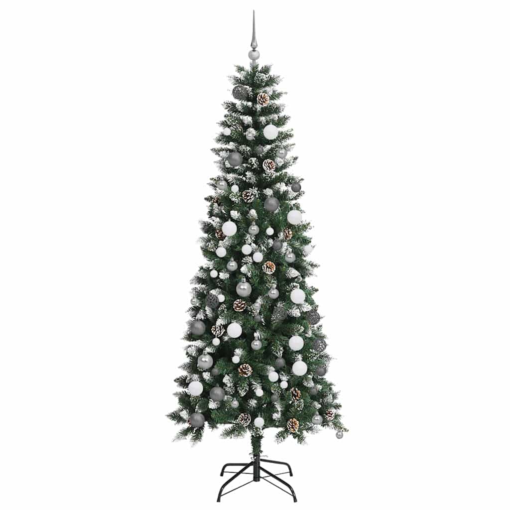 Künstlicher Weihnachtsbaum mit 300 LEDs mit Ständer Grün 210 cm