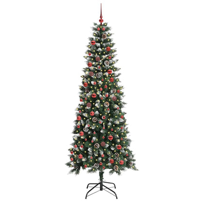 vidaXL Sapin de Noël artificiel avec 300 LED et support Vert 210 cm