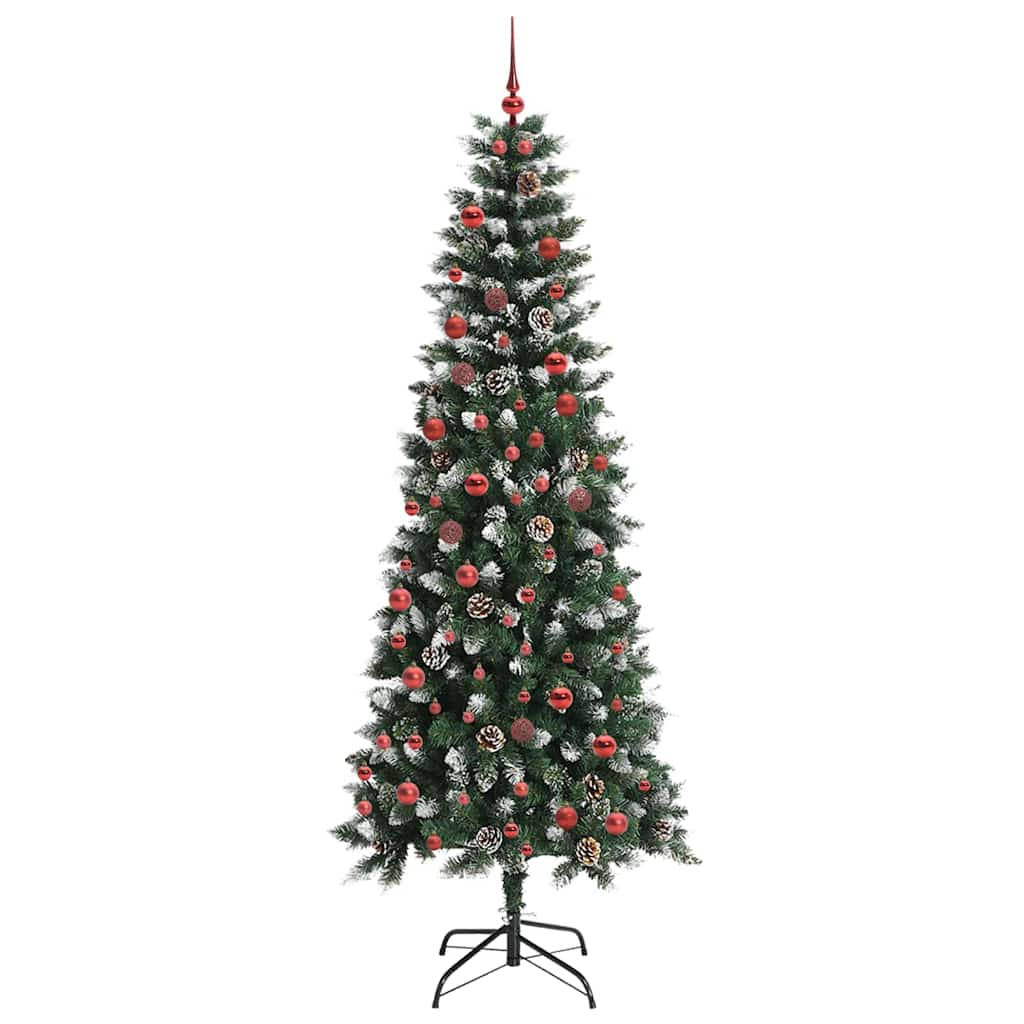 vidaXL Sapin de Noël artificiel avec 300 LED et support Vert 210 cm