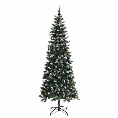 vidaXL Sapin de Noël artificiel avec 300 LED et support Vert 210 cm