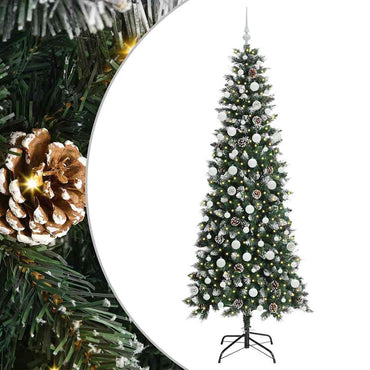 vidaXL Sapin de Noël artificiel 300 LED avec support Vert 210 cm