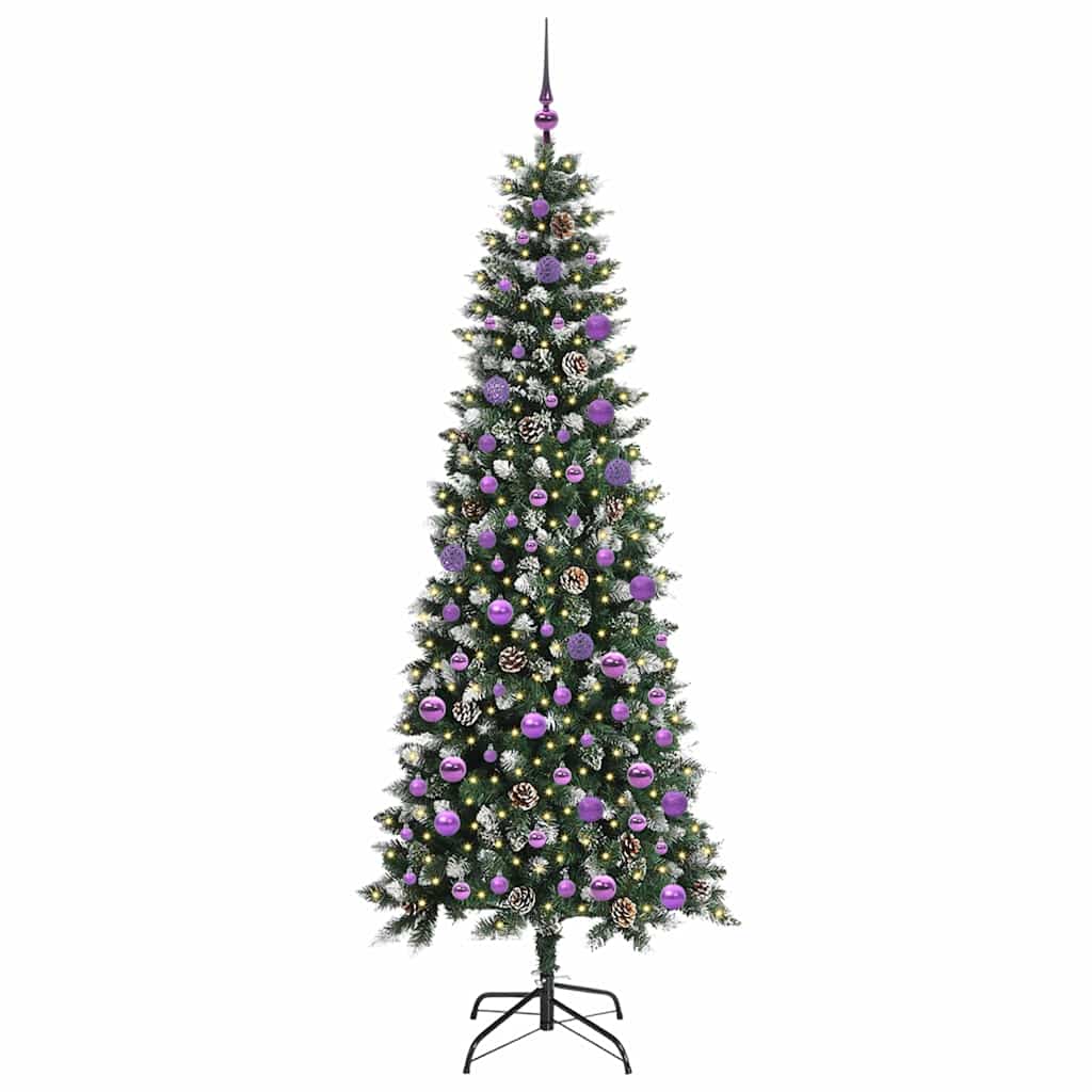 Künstlicher Weihnachtsbaum mit 300 LEDs mit Ständer Grün 210 cm