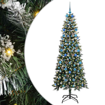 vidaXL Sapin de Noël artificiel avec 300 LED et support Vert 210 cm