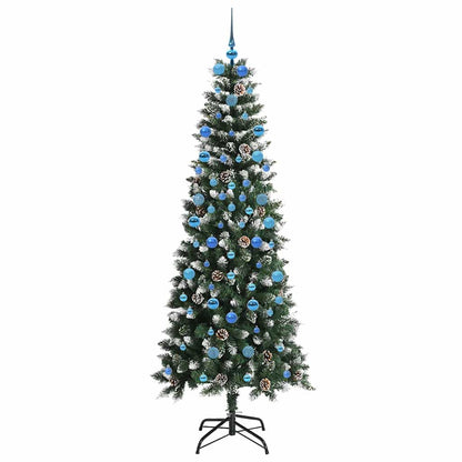 vidaXL Sapin de Noël artificiel avec 300 LED et support Vert 210 cm