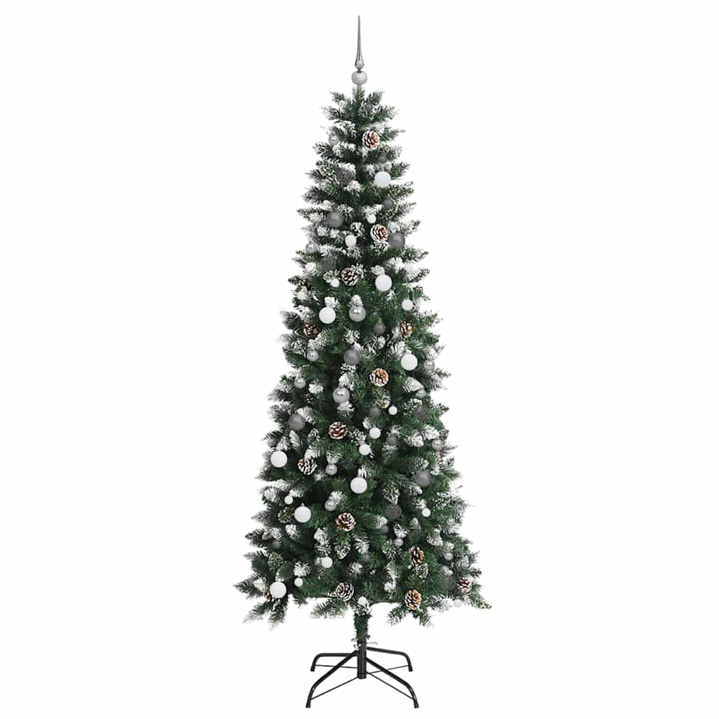 vidaXL Sapin de Noël artificiel avec 300 LED et support Vert 240 cm