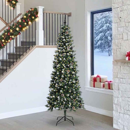vidaXL Künstlicher Weihnachtsbaum mit 300 LEDs mit Ständer Grün 240 cm