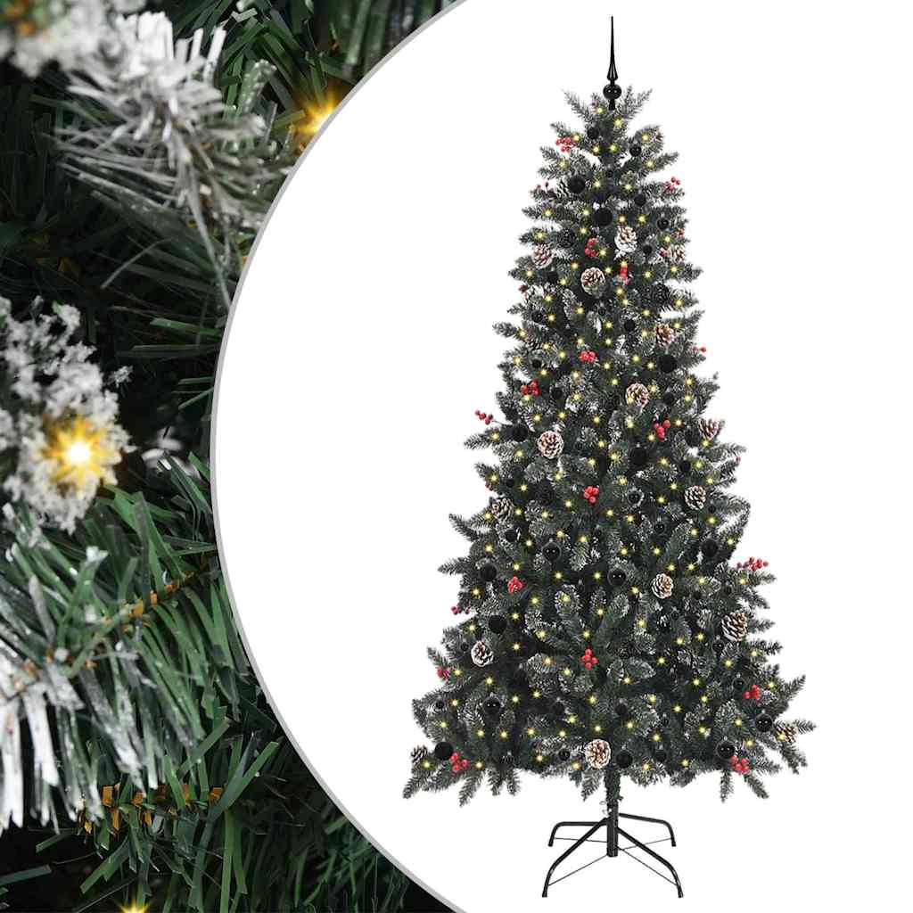 vidaXL Künstlicher Weihnachtsbaum mit 300 LEDs mit Ständer Grün 240 cm