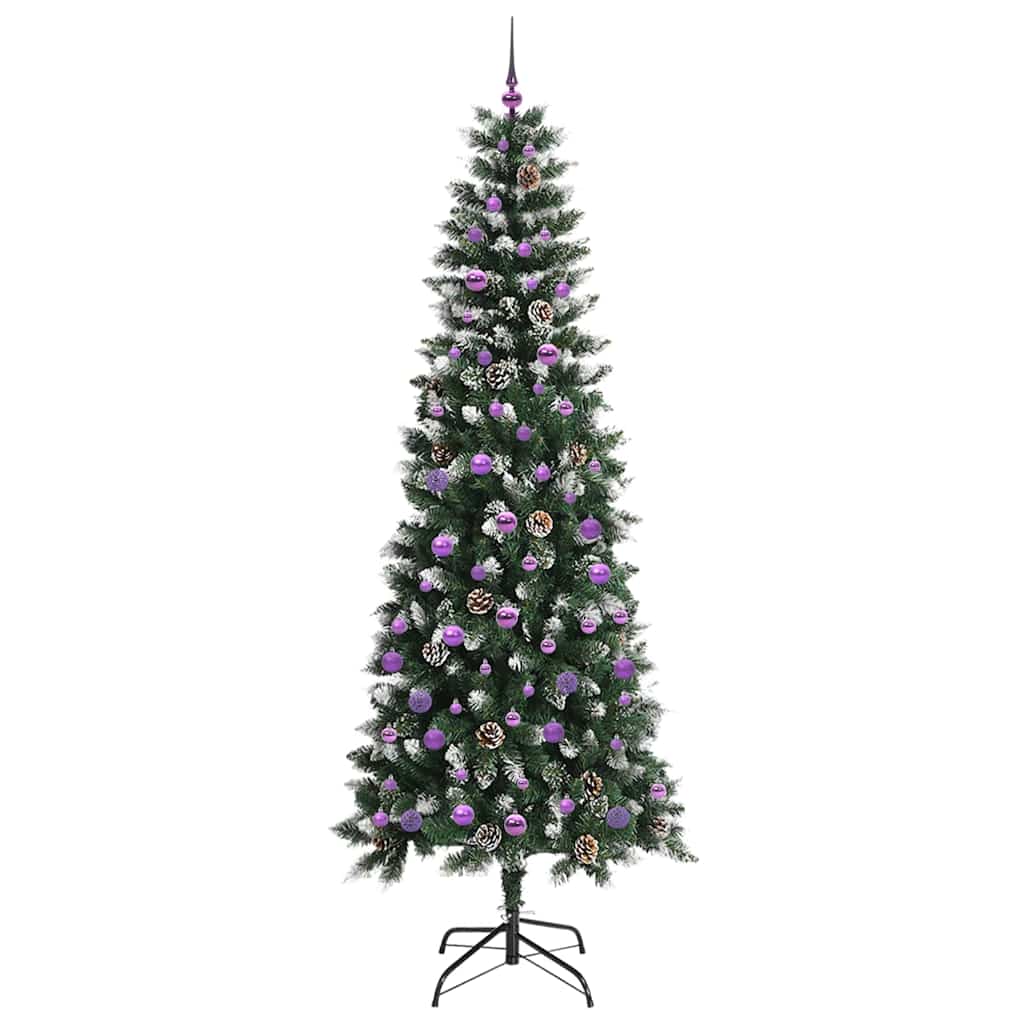 Künstlicher Weihnachtsbaum mit 300 LEDs mit Ständer Grün 240 cm