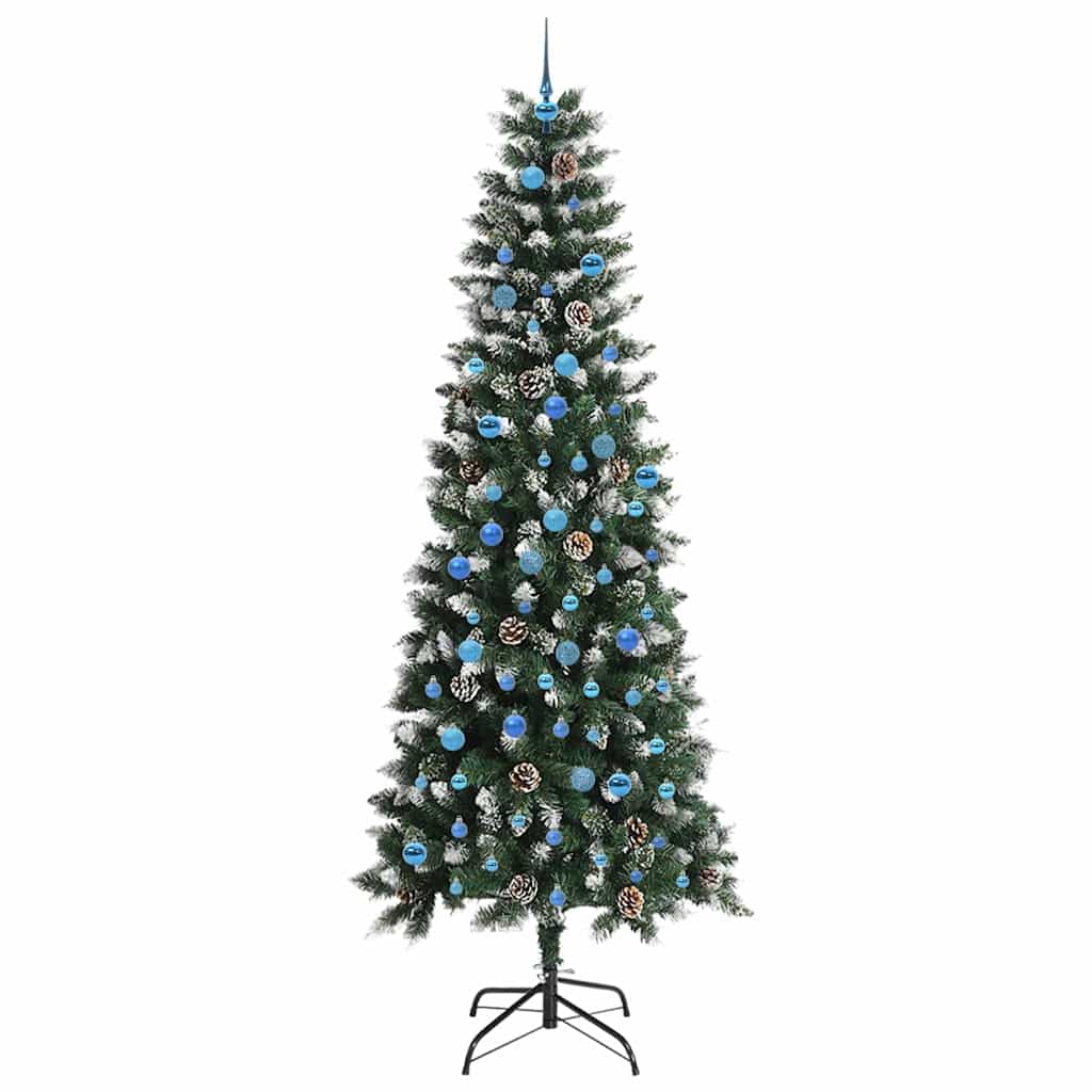 Künstlicher Weihnachtsbaum mit 300 LEDs mit Ständer Grün 240 cm