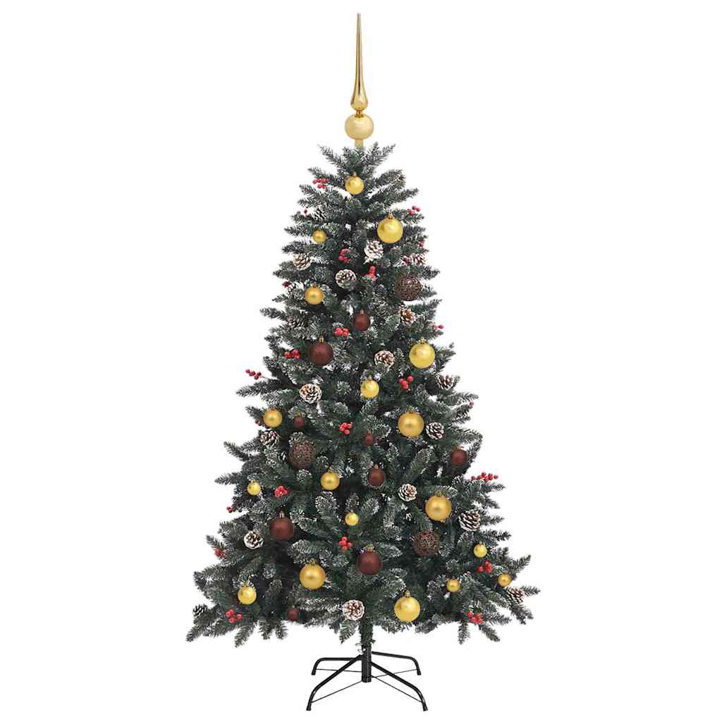 vidaXL Sapin de Noël artificiel vert 150 cm PVC, plastique et acier