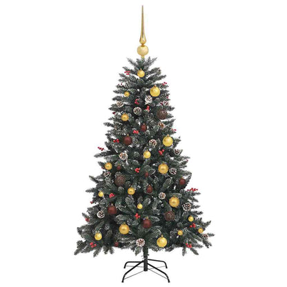 vidaXL Sapin de Noël artificiel vert 150 cm PVC, plastique et acier