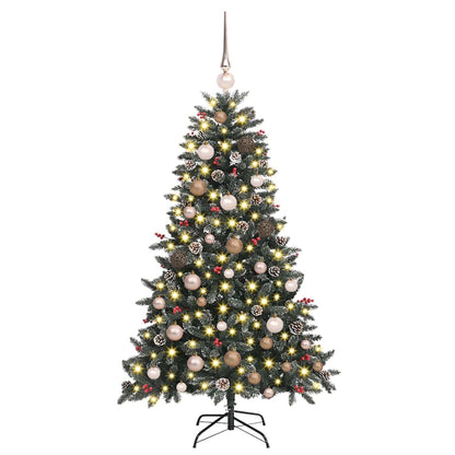 vidaXL Künstlicher Weihnachtsbaum Grün 150 cm PVC, Plastik und Stahl