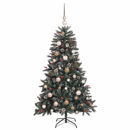 vidaXL Künstlicher Weihnachtsbaum Grün 150 cm PVC, Plastik und Stahl