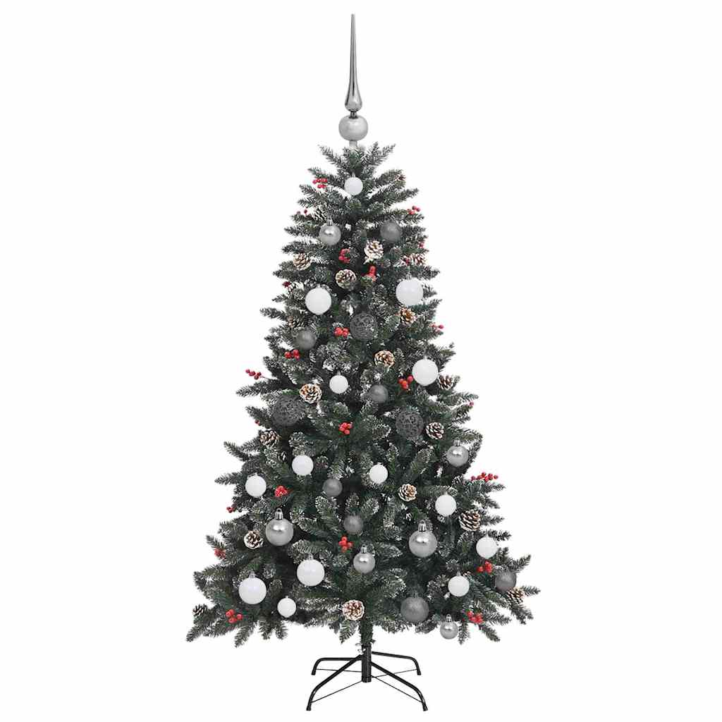 vidaXL Künstlicher Weihnachtsbaum Grün 150 cm PVC, Plastik und Stahl