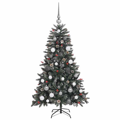 vidaXL Künstlicher Weihnachtsbaum Grün 150 cm PVC, Plastik und Stahl