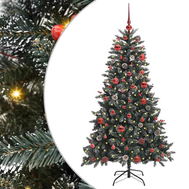 vidaXL Künstlicher Weihnachtsbaum Grün 150 cm PVC, Plastik und Stahl