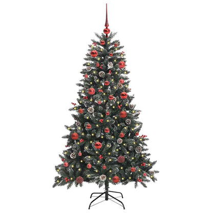 vidaXL Künstlicher Weihnachtsbaum Grün 150 cm PVC, Plastik und Stahl