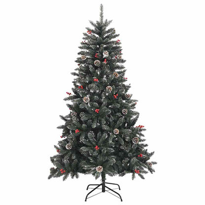 vidaXL Künstlicher Weihnachtsbaum Grün 150 cm PVC, Plastik und Stahl