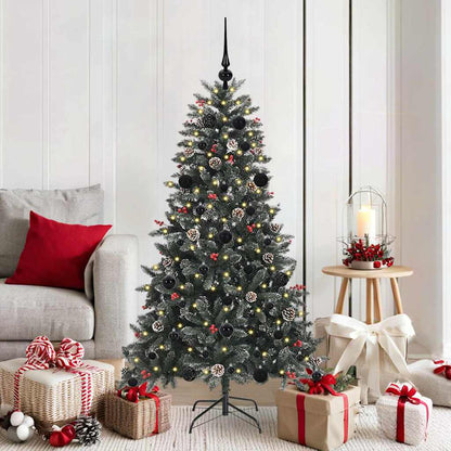 vidaXL Künstlicher Weihnachtsbaum Grün 150 cm PVC, Plastik und Stahl