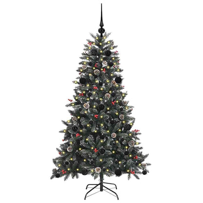 vidaXL Künstlicher Weihnachtsbaum Grün 150 cm PVC, Plastik und Stahl