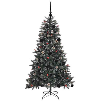 vidaXL Künstlicher Weihnachtsbaum Grün 150 cm PVC, Plastik und Stahl