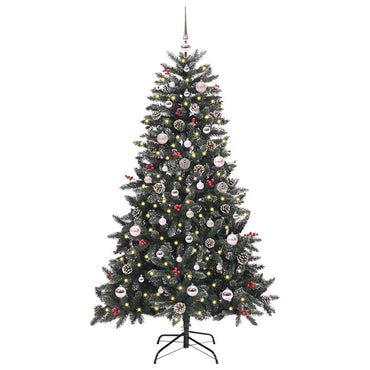 vidaXL Künstlicher Weihnachtsbaum Grün 150 cm PVC, Plastik und Stahl