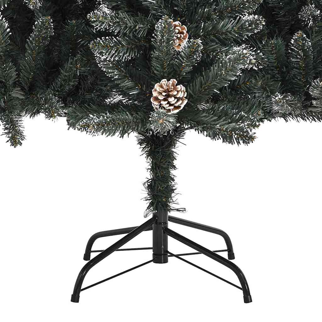 vidaXL Künstlicher Weihnachtsbaum Grün 150 cm PVC, Plastik und Stahl
