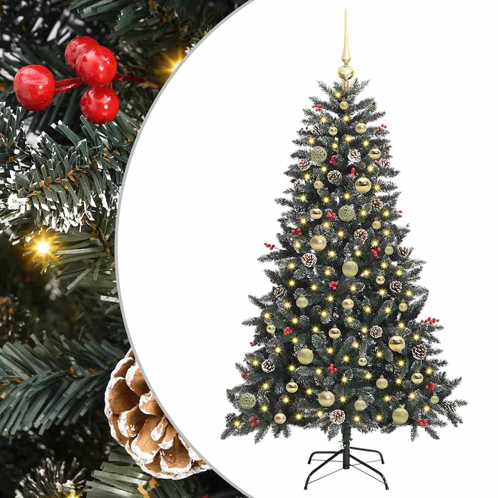 Künstlicher Weihnachtsbaum Grün 150 cm PVC, Plastik und Stahl