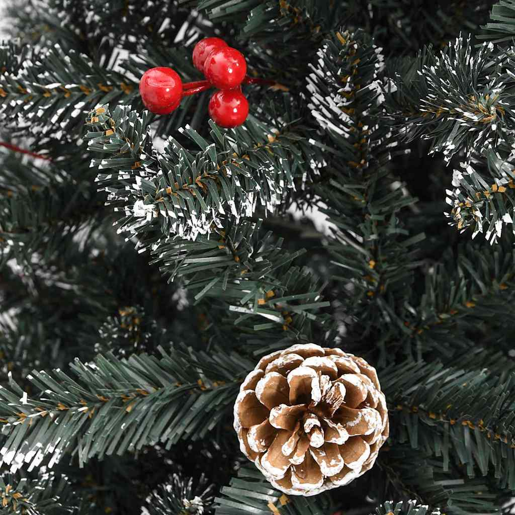 vidaXL Künstlicher Weihnachtsbaum Grün 150 cm PVC, Plastik und Stahl