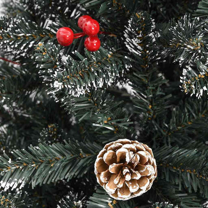 vidaXL Künstlicher Weihnachtsbaum Grün 150 cm PVC, Plastik und Stahl