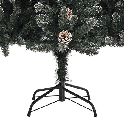 vidaXL Künstlicher Weihnachtsbaum Grün 150 cm PVC, Plastik und Stahl