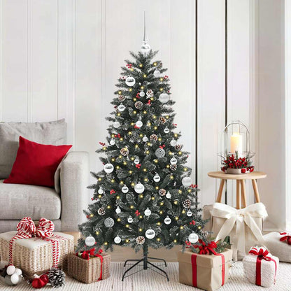 vidaXL Künstlicher Weihnachtsbaum Grün 150 cm PVC, Plastik und Stahl