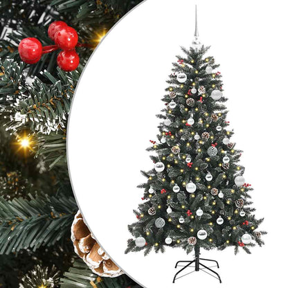 vidaXL Künstlicher Weihnachtsbaum Grün 150 cm PVC, Plastik und Stahl