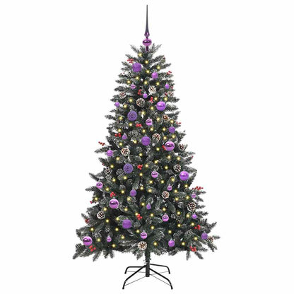 vidaXL Künstlicher Weihnachtsbaum Grün 150 cm PVC, Plastik und Stahl