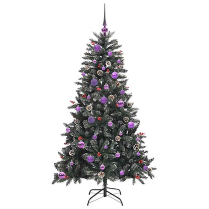 vidaXL Künstlicher Weihnachtsbaum Grün 150 cm PVC, Plastik und Stahl