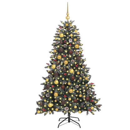 vidaXL Künstlicher Weihnachtsbaum Grün 180 cm PVC, Plastik und Stahl