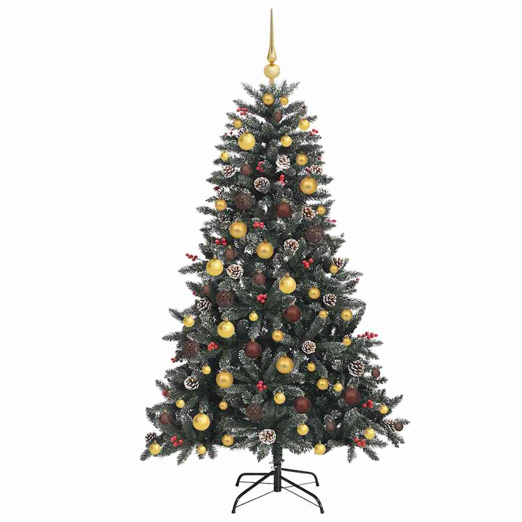 vidaXL Künstlicher Weihnachtsbaum Grün 180 cm PVC, Plastik und Stahl