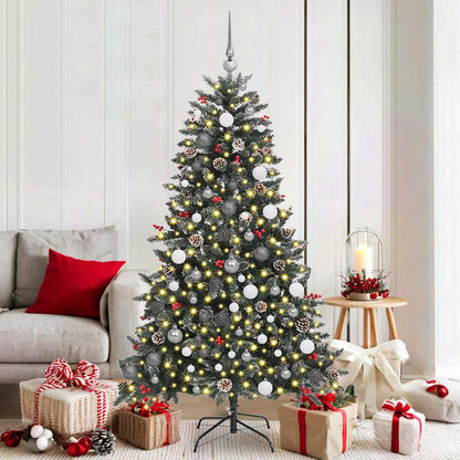 vidaXL Künstlicher Weihnachtsbaum Grün 180 cm PVC, Plastik und Stahl