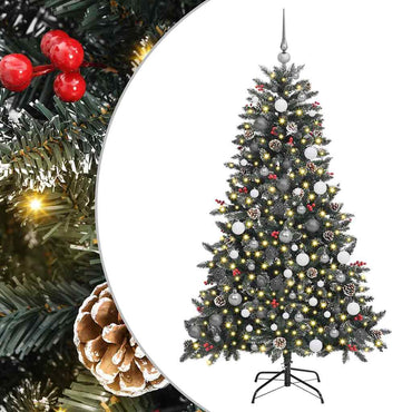 vidaXL Künstlicher Weihnachtsbaum Grün 180 cm PVC, Plastik und Stahl