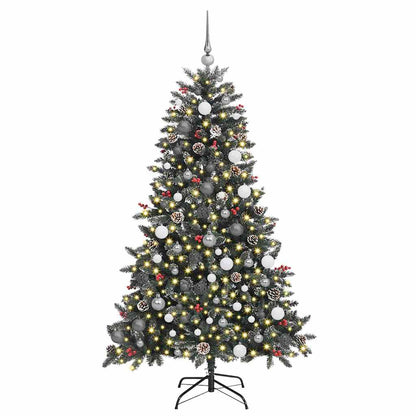 vidaXL Künstlicher Weihnachtsbaum Grün 180 cm PVC, Plastik und Stahl