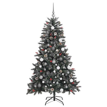 vidaXL Künstlicher Weihnachtsbaum Grün 180 cm PVC, Plastik und Stahl