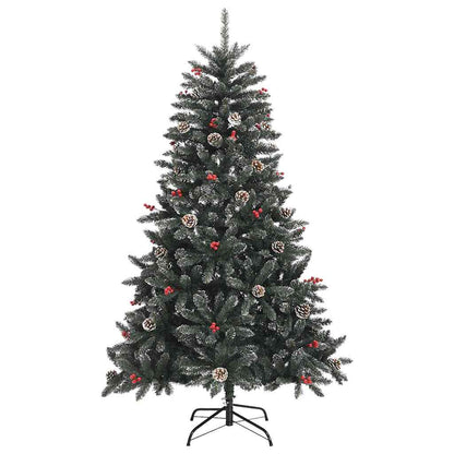 vidaXL Künstlicher Weihnachtsbaum Grün 180 cm PVC, Plastik und Stahl
