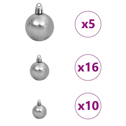 vidaXL Künstlicher Weihnachtsbaum Grün 180 cm PVC, Plastik und Stahl