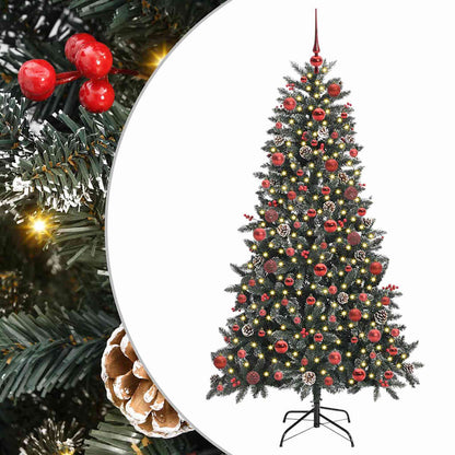 vidaXL Künstlicher Weihnachtsbaum Grün 180 cm PVC, Plastik und Stahl