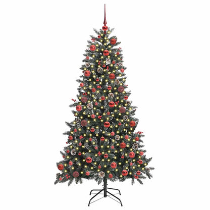 vidaXL Künstlicher Weihnachtsbaum Grün 180 cm PVC, Plastik und Stahl