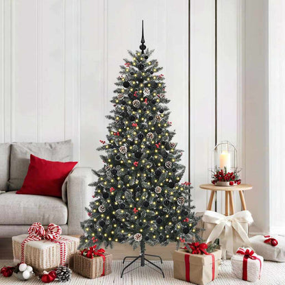 vidaXL Künstlicher Weihnachtsbaum Grün 180 cm PVC, Plastik und Stahl