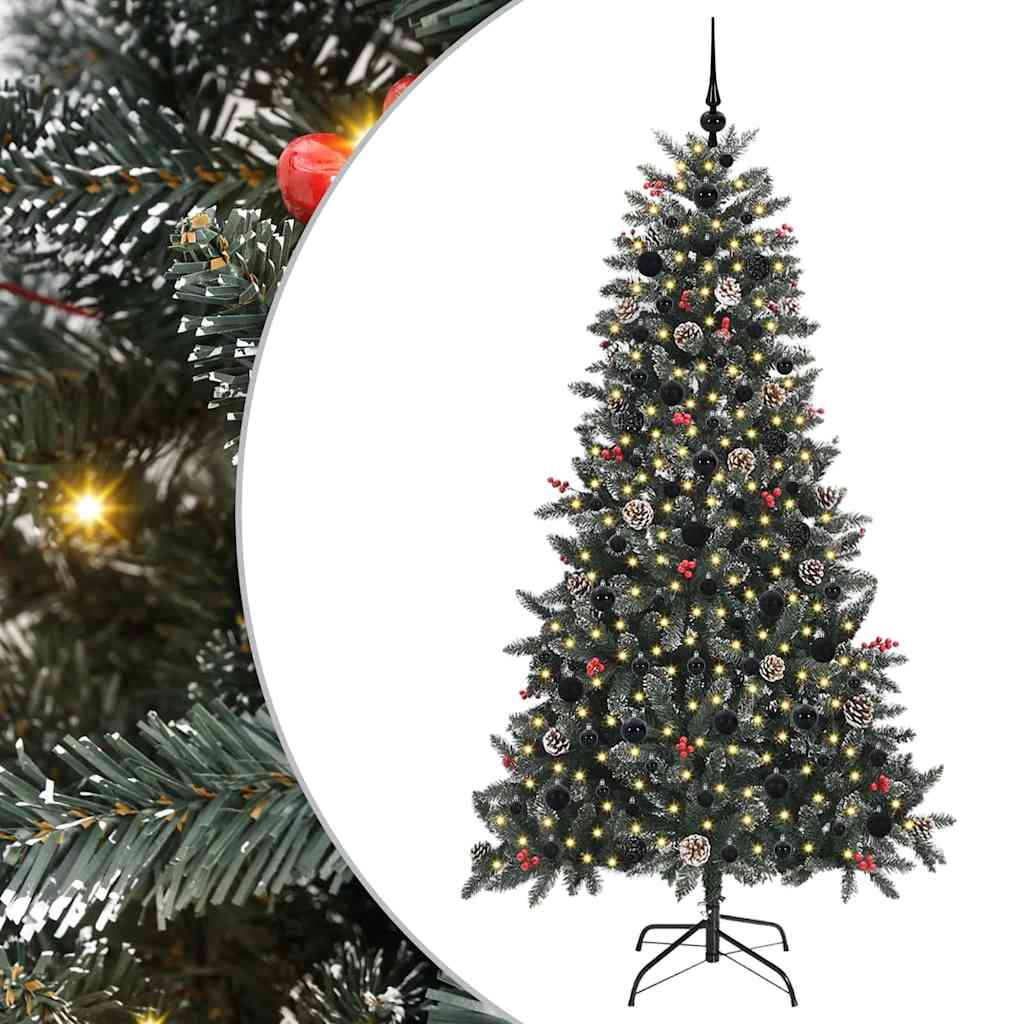 vidaXL Künstlicher Weihnachtsbaum Grün 180 cm PVC, Plastik und Stahl
