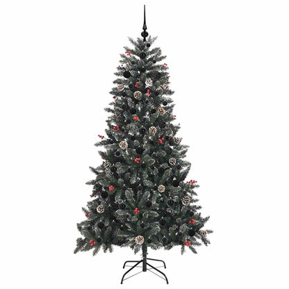 vidaXL Künstlicher Weihnachtsbaum Grün 180 cm PVC, Plastik und Stahl